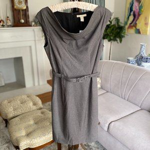 Banana Republic Shift Cowl Neck Belted Dress